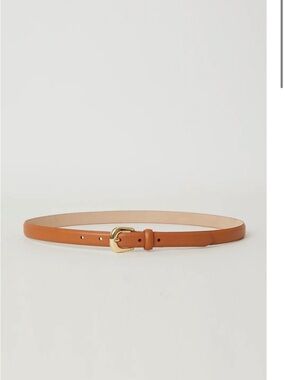 B-Low the Belt Kennedy Slim Cognac Leather Belt with Gold Buckle